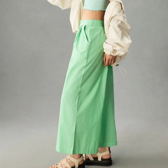 Anthropologie Mint Green Wide-Leg Pants - Picture 4 of 6